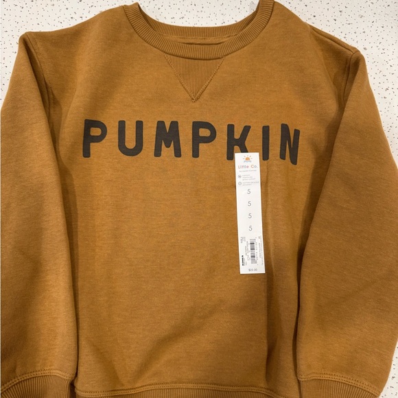 Little Co by Lauren Conrad pumpkin sweatshirt nwt size 5 - Picture 1 of 4